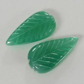 Agata naturale verde da 6,52 ct, taglio fiore, traslucido