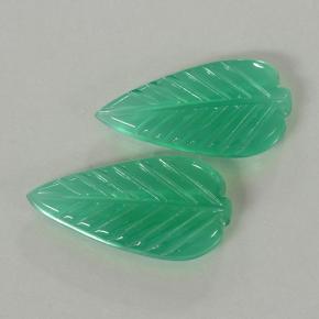 Gemme di Agata Verde chiaro naturale da 6.47 ct, Taglio a fiore, Trasparente