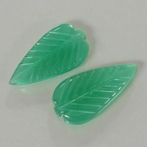 Gemme di Agata Verde chiaro naturale da 6.47 ct, Taglio a fiore, Trasparente