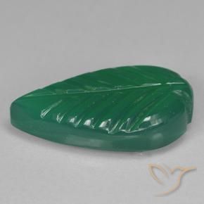 Agata Verde medio naturale da 3.60 ct, Taglio a fiore, Traslucido