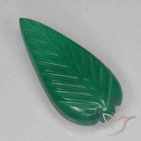 Agata Verde caldo naturale da 3.30 ct, Taglio a fiore, Traslucido