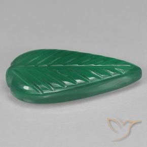 Agata Verde caldo naturale da 3.30 ct, Taglio a fiore, Traslucido