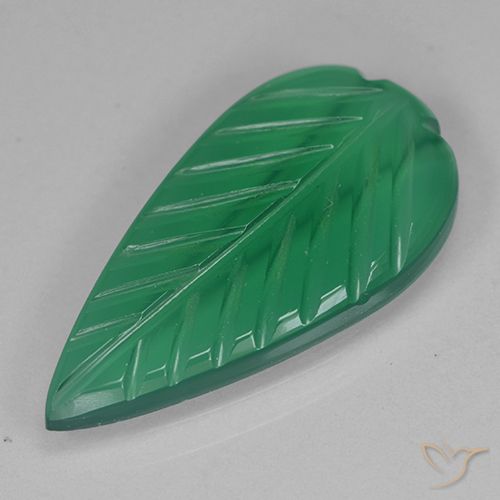 2.75ct Naturale Verde medio Agata, Taglio a fiore, Trasparente, Photo A
