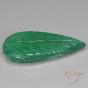 Agata Verde medio naturale da 2.75 ct, Taglio a fiore, Trasparente