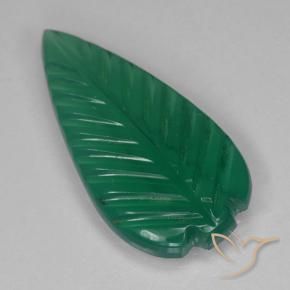 Agata Verde medio naturale da 2.19 ct, Taglio a fiore, Traslucido