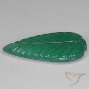 Agata Verde medio naturale da 2.19 ct, Taglio a fiore, Traslucido