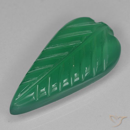 2.80ct Naturale Verde caldo Agata, Taglio a fiore, Traslucido