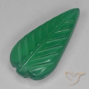 Agata Verde caldo naturale da 2.80 ct, Taglio a fiore, Traslucido