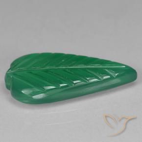 Agata Verde caldo naturale da 2.80 ct, Taglio a fiore, Traslucido