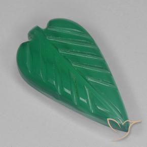 Agata Verde caldo naturale da 2.16 ct, Taglio a fiore, Traslucido