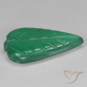 Agata Verde caldo naturale da 2.16 ct, Taglio a fiore, Traslucido