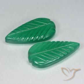 Gemme di Agata Verde chiaro naturale da 7.70 ct, Taglio a fiore, Traslucido