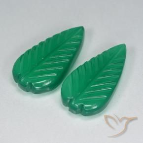 Gemme di Agata Verde chiaro naturale da 7.70 ct, Taglio a fiore, Traslucido