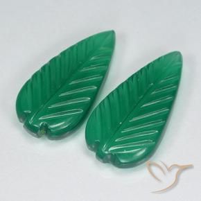 Gemme di Agata Verde medio naturale da 7.35 ct, Taglio a fiore, Traslucido