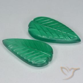 Gemme di Agata Verde medio naturale da 7.05 ct, Taglio a fiore, Trasparente