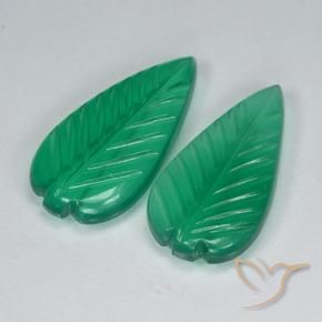 Gemme di Agata Verde medio naturale da 7.05 ct, Taglio a fiore, Trasparente