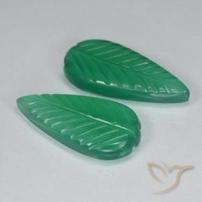 Gemme di Agata Verde caldo naturale da 7.23 ct, Taglio a fiore, Traslucido