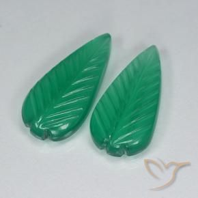 Gemme di Agata Verde caldo naturale da 7.23 ct, Taglio a fiore, Traslucido