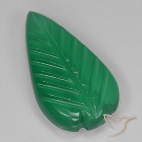 Agata Verde medio naturale da 3.00 ct, Taglio a fiore, Traslucido
