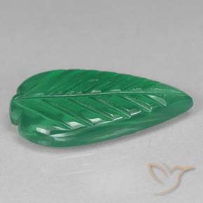 Agata Verde medio naturale da 3.00 ct, Taglio a fiore, Traslucido