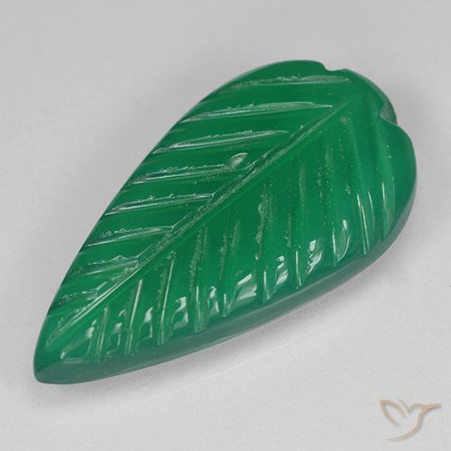 4.46ct Naturale Verde caldo Agata, Taglio a fiore, Traslucido