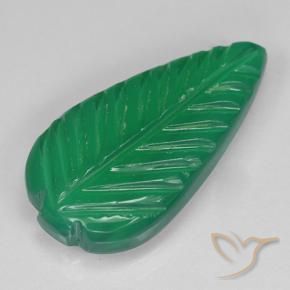 Agata Verde caldo naturale da 4.46 ct, Taglio a fiore, Traslucido