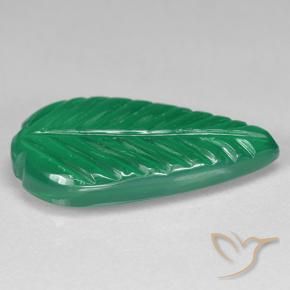 Agata Verde caldo naturale da 4.46 ct, Taglio a fiore, Traslucido