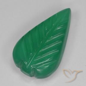 Agata Verde medio naturale da 2.57 ct, Taglio a fiore, Traslucido