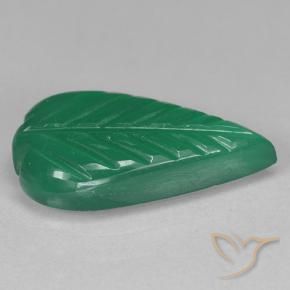 Agata Verde medio naturale da 2.57 ct, Taglio a fiore, Traslucido