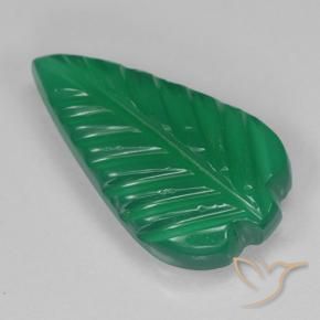 Agata Verde medio naturale da 2.62 ct, Taglio a fiore, Traslucido