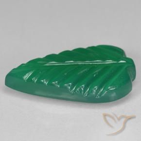 Agata Verde medio naturale da 2.62 ct, Taglio a fiore, Traslucido