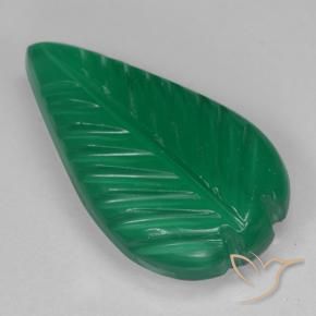 Agata Verde medio naturale da 3.07 ct, Taglio a fiore, Traslucido