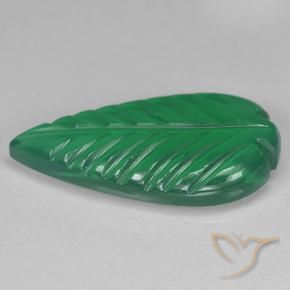 Agata Verde medio naturale da 3.52 ct, Taglio a fiore, Traslucido