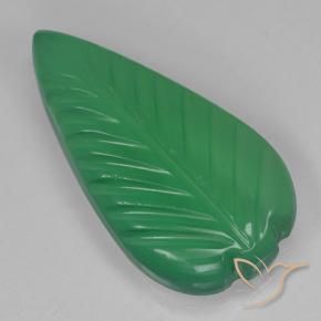 Agata Verde Basilico Chiaro naturale da 4.29 ct, Taglio a fiore, Traslucido