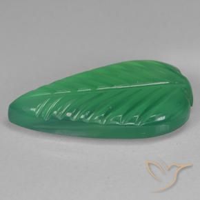 Agata Verde Basilico Chiaro naturale da 4.29 ct, Taglio a fiore, Traslucido