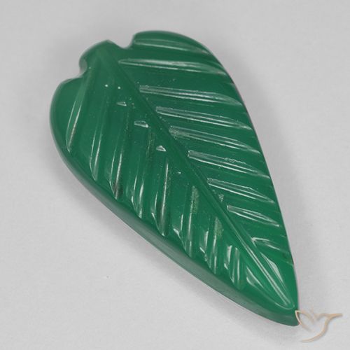 3.00ct Naturale Verde Agata, Taglio a fiore, Traslucido