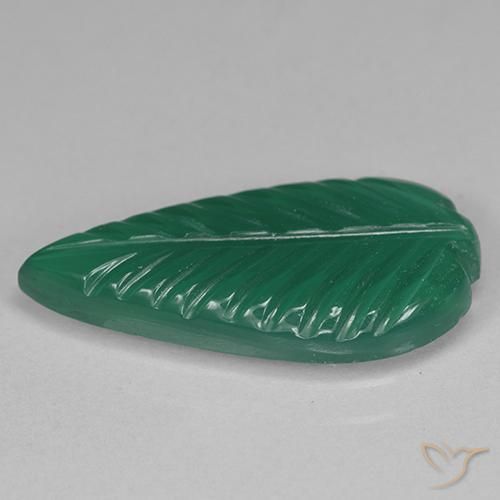 Agata Verde scuro medio naturale da 3.22 ct, Taglio a fantasia, Traslucido