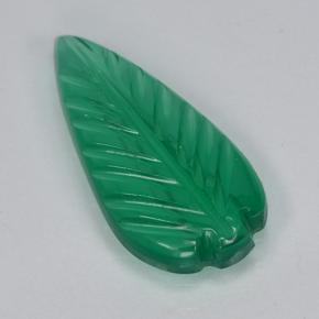 Agata Verde caldo naturale da 1.39 ct, Taglio a fiore, Trasparente