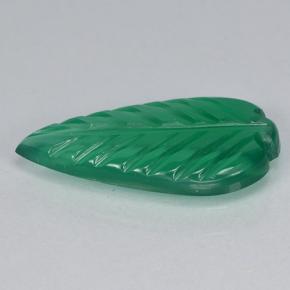 Agata Verde caldo naturale da 1.39 ct, Taglio a fiore, Trasparente