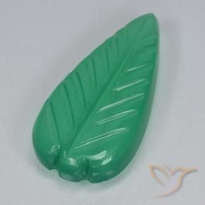 Agata Verde freddo naturale da 3.92 ct, Taglio a fiore, Traslucido
