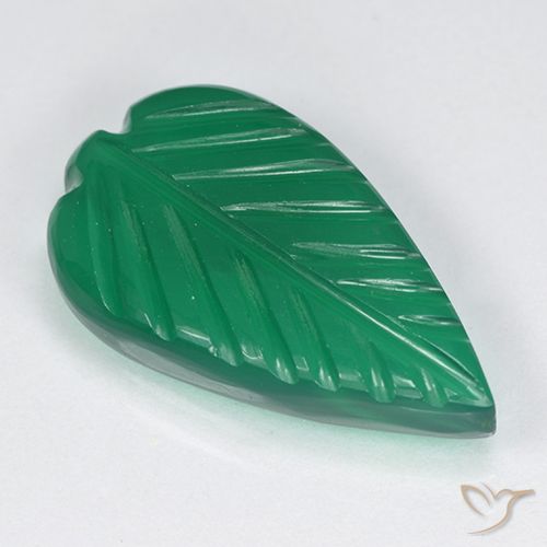 3.77ct Naturale Verde caldo Agata, Taglio a fiore, Traslucido, Photo A