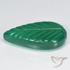 Agata Verde caldo naturale da 3.77 ct, Taglio a fiore, Traslucido