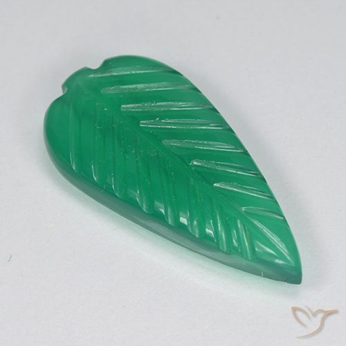 3.13ct Naturale Verde caldo Agata, Taglio a fiore, Traslucido