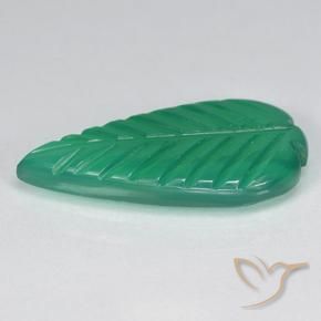 Agata Verde caldo naturale da 3.13 ct, Taglio a fiore, Traslucido
