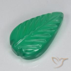 Agata Verde caldo naturale da 3.60 ct, Taglio a fiore, Traslucido