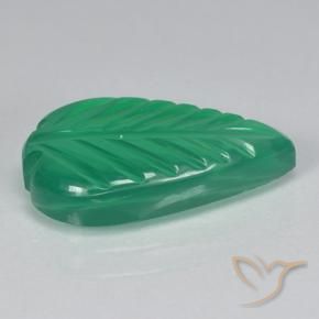 Agata Verde caldo naturale da 3.60 ct, Taglio a fiore, Traslucido