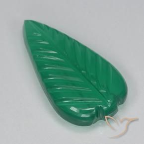 Agata Verde caldo naturale da 2.69 ct, Taglio a fiore, Traslucido