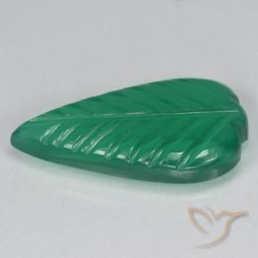 Agata Verde caldo naturale da 2.69 ct, Taglio a fiore, Traslucido