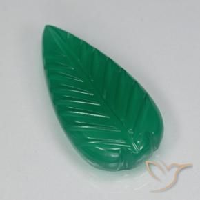 Agata Verde foresta naturale da 3.93 ct, Taglio a fiore, Traslucido