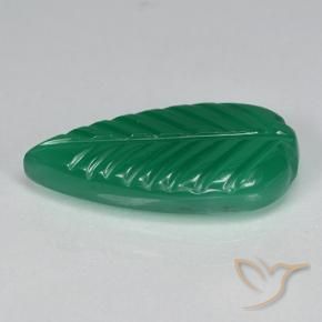 Agata Verde foresta naturale da 3.93 ct, Taglio a fiore, Traslucido